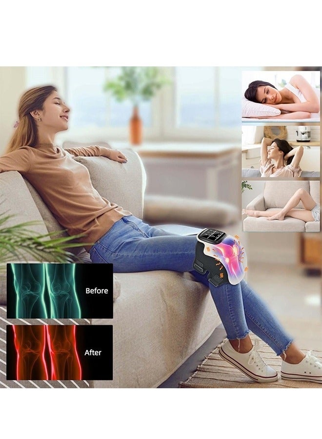 ني مساجر جهاز الذكي لتدليك الركبة – تقنية لاسلكية مريحة مع خاصية التدفئة والضوء الأحمر - Image 4